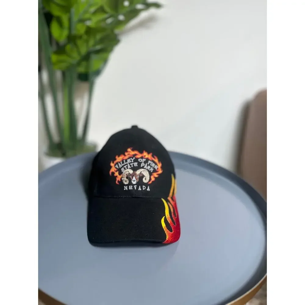 Valley of Fire State Park Nevada Hat Cali Fame Embroidered Flames Adjustable Cap